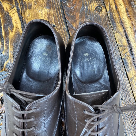 Carmina‎ Men's Oxford Cap Toe Dress Shoes 80201 RAIN Dark Brown Size UK 6 / US 7 - Picture 7 of 10